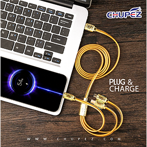 CHUPEZ 3 in 1 USB gold 05 cable